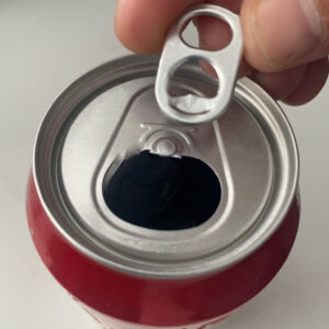 Illustration of Fatigue Failure - Stage 3: Failure. Failure connection between the cap to the top base of the soda can.